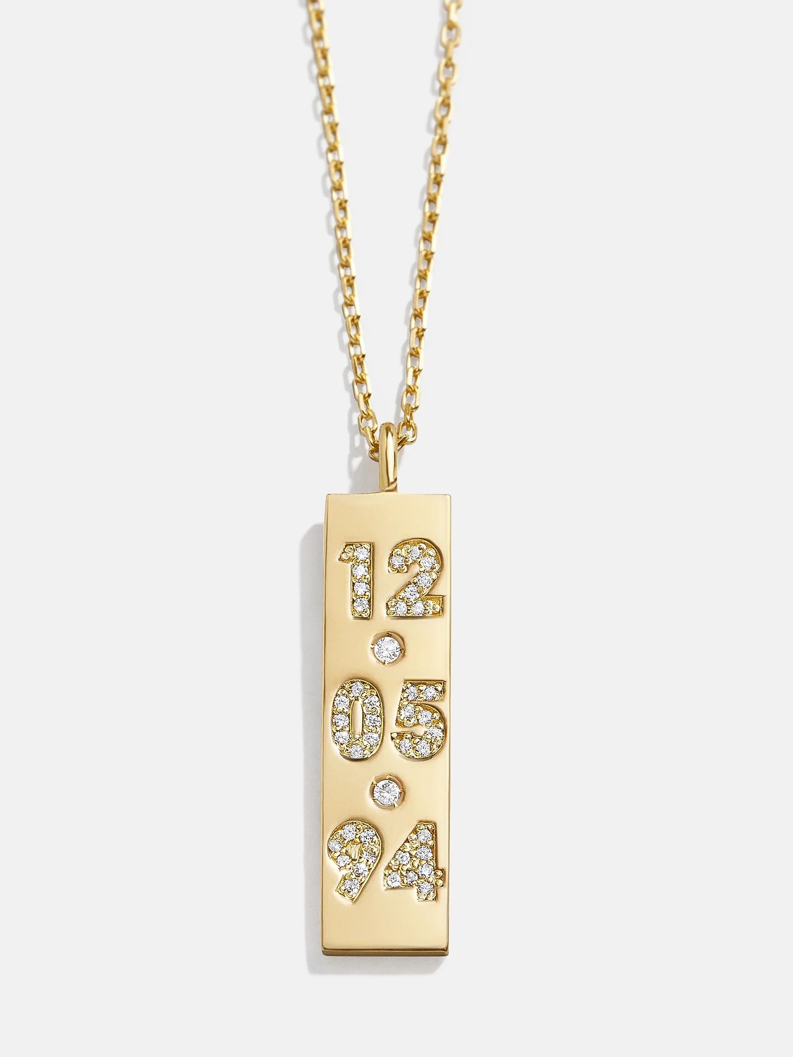 18K Gold Stacked Custom Number Necklace | BaubleBar (US)