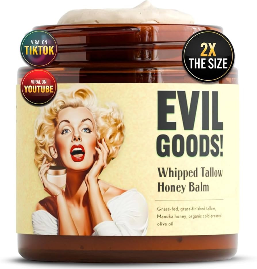 Whipped Beef Tallow and Honey Balm Moisturizer for Skin, Face, Lips, Body - Unscented | Amazon (US)