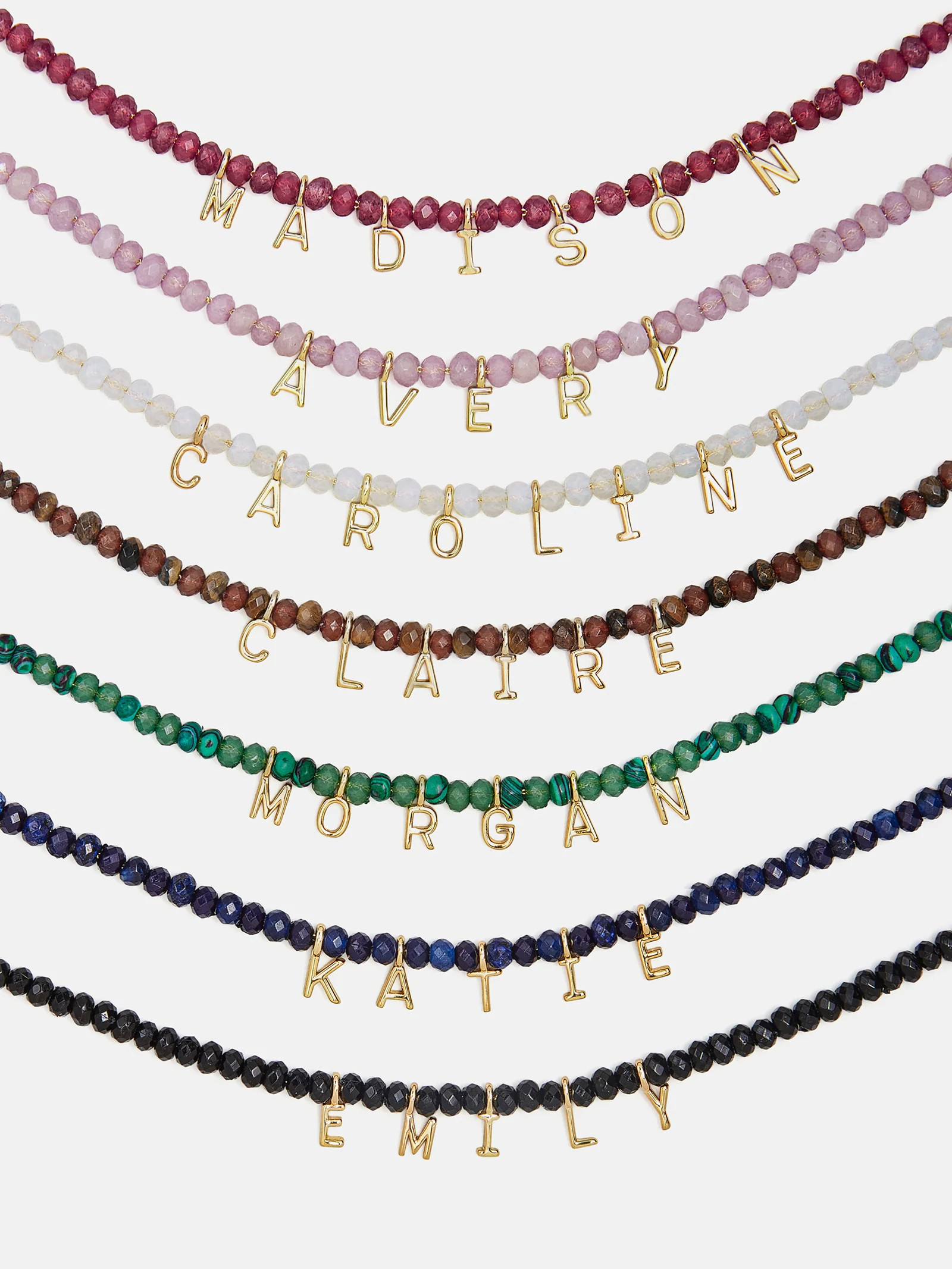 Mini Semi-Precious Custom Necklace - Tiger's Eye | BaubleBar