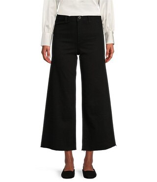 Antonio MelaniAlexandra Wide Leg Raw Hem Twill Chino Pants | Dillard's