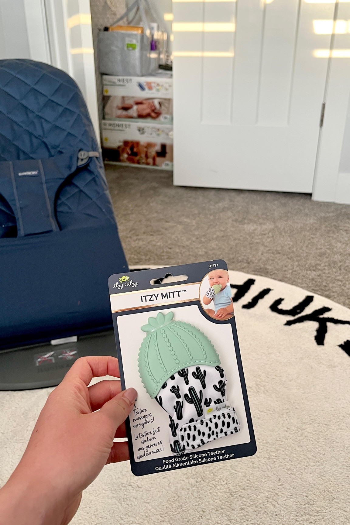 Have heard great things—silicone and doesn’t require baby to grab, they can just wear it🤍

#LTKfamily #LTKbump #LTKbaby