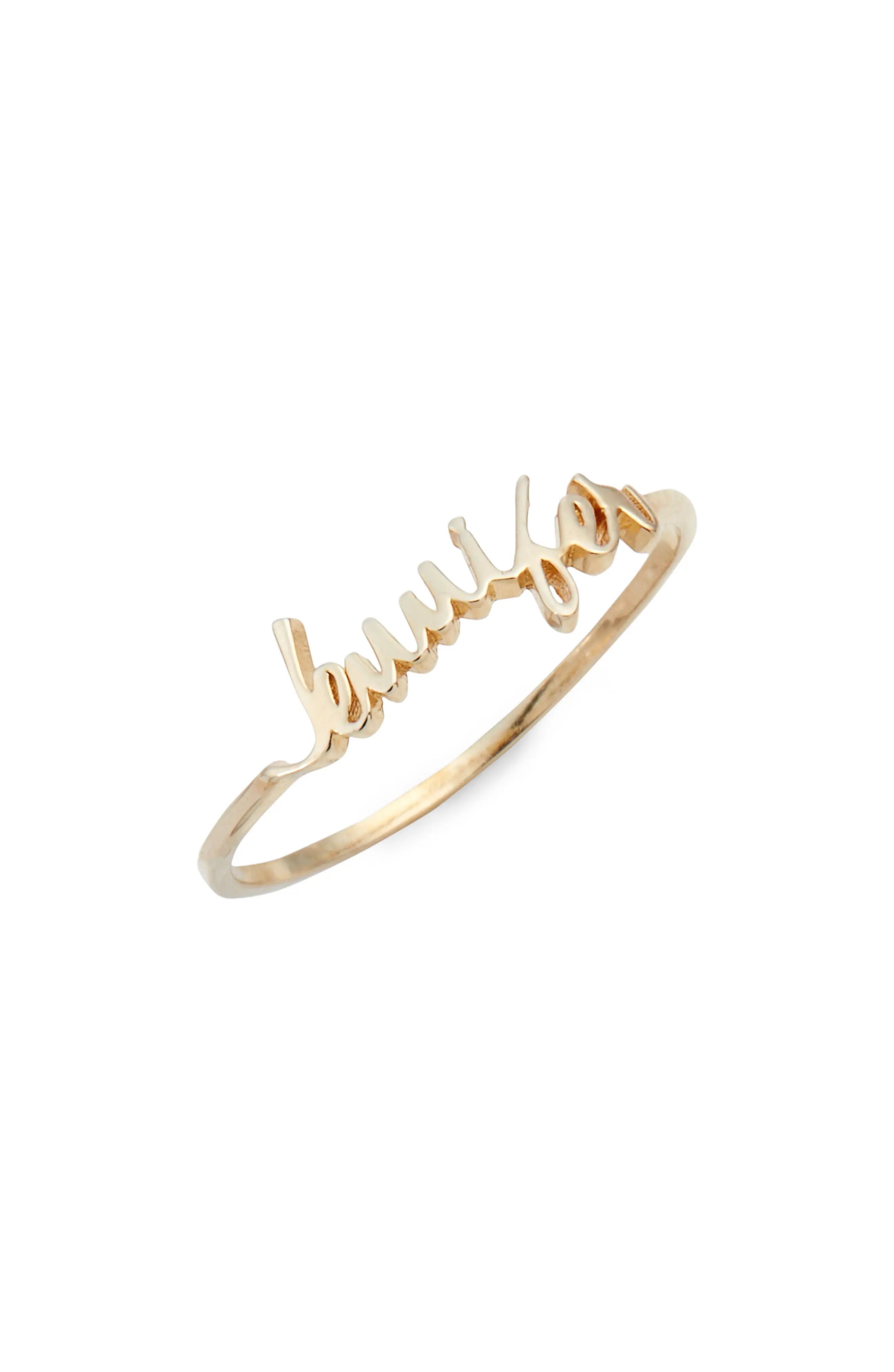 Personalized Script Ring | Nordstrom