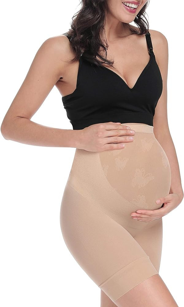 KIM S Women's Seamless Maternity Shapewear for Dresses, Mid-Thighs Pregnancy Underwear, S-XXXL | Amazon (US)