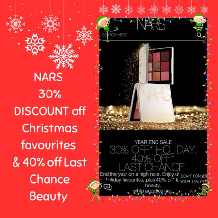 NARS Have some incredible discounts online - check out the direct links below 🎅🏼🎄

#narssale #beautybargains #hugediscounts #beautysales #preboxingdaysales 


#LTKsalealert #LTKbeauty LTKFestiveSaleUK