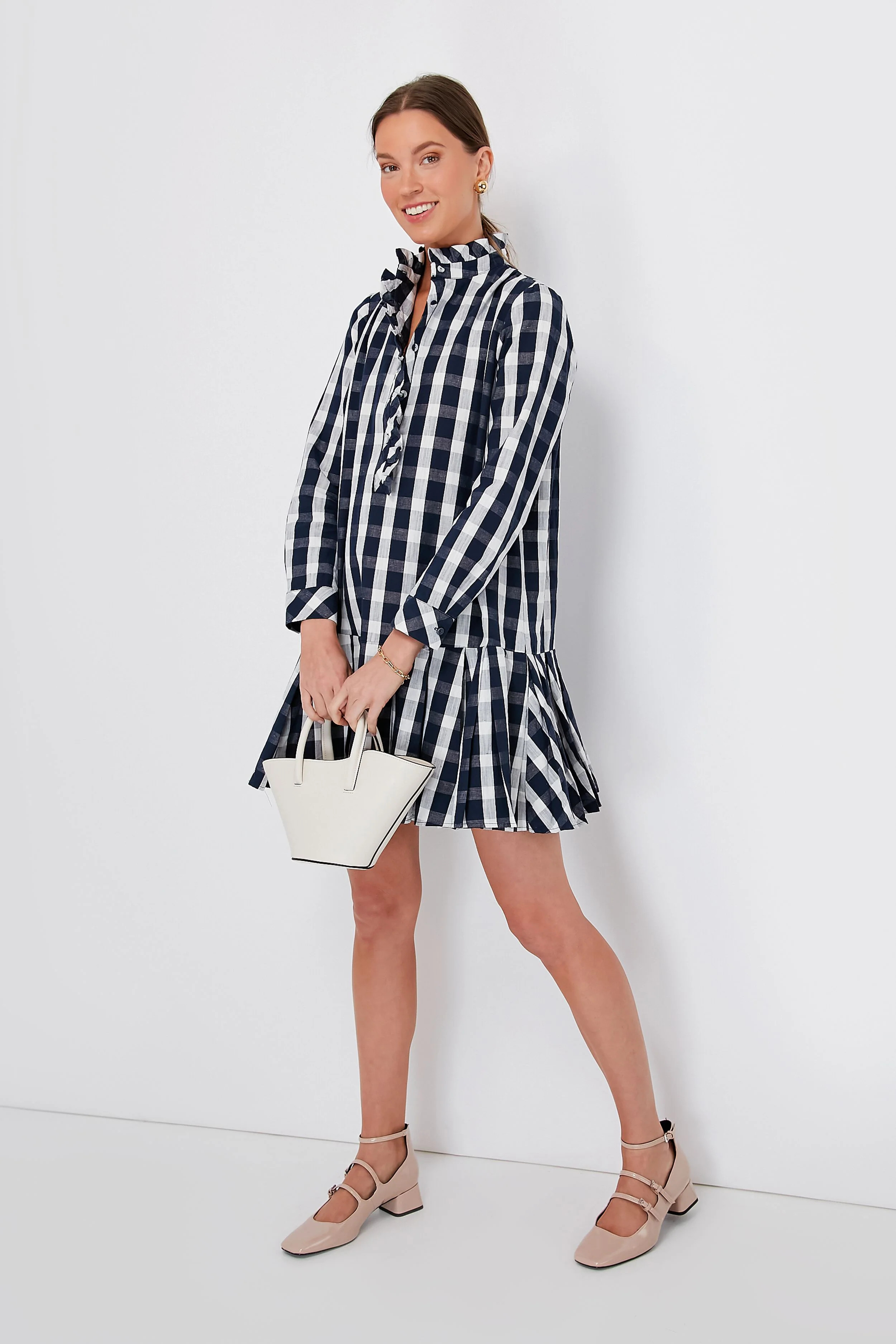 Navy Check Tate Dress | Tuckernuck (US)