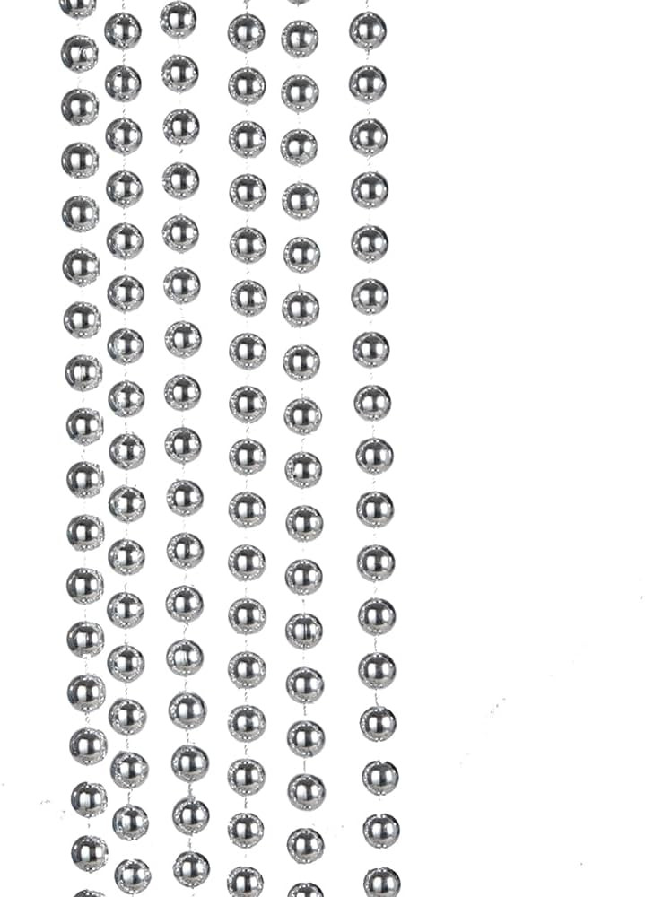 Kurt Adler 15 Feet x 12 MM Silver Bead Garland | Amazon (US)