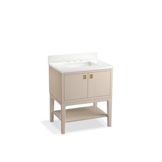 KOHLER Seagrove By Studio McGee 30 in. Bathroom Vanity Cabinet in Light Clay With Sink And Quartz... | The Home Depot