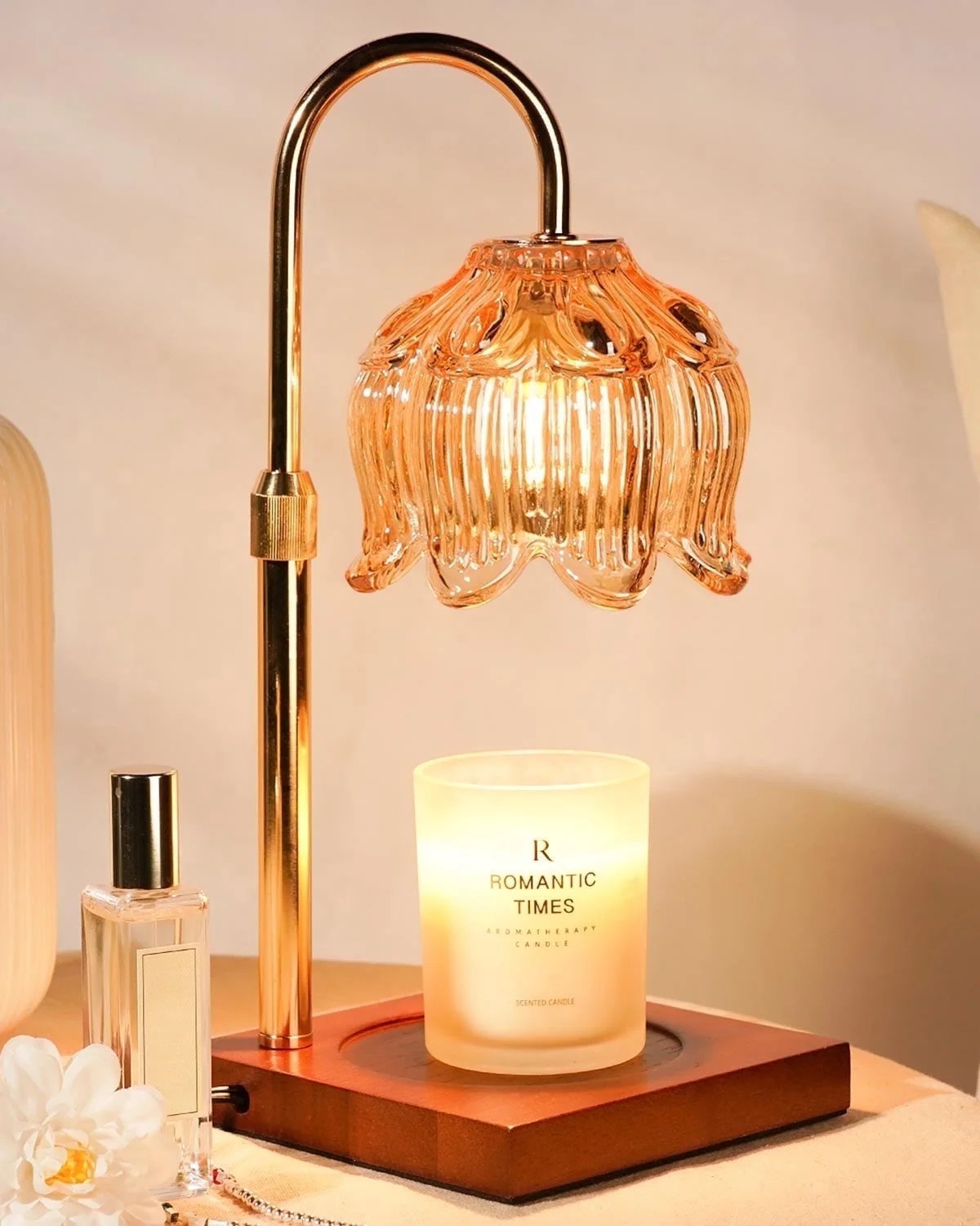 Funistree Flower Candle Warmer Lamp with Timer, Adjustable Electric Top Down Melter for Jar Candl... | Walmart (US)