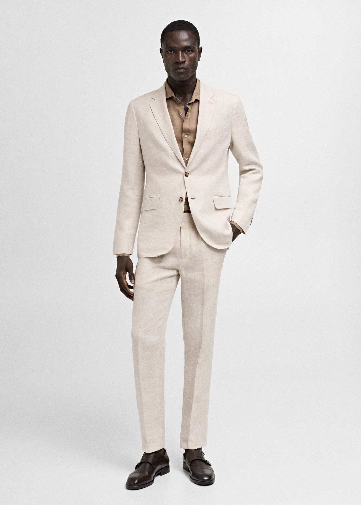 Slim fit suit pants 100% linen | MANGO (US)