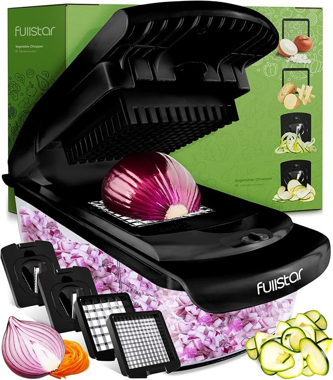 Fullstar Vegetable Chopper - Food Chopper - Onion Chopper - Vegetable Slicer & Spiralizer - Veggi... | Amazon (US)