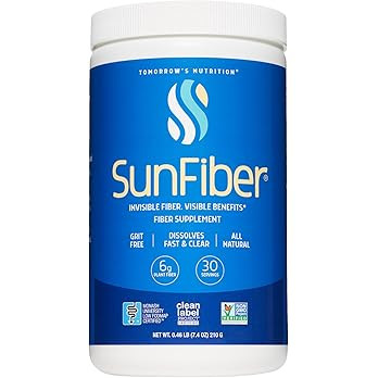Tomorrow's Nutrition, Sunfiber, Prebiotic Fiber Supplement for Digestive Health, Low FODMAP, Glut... | Amazon (US)