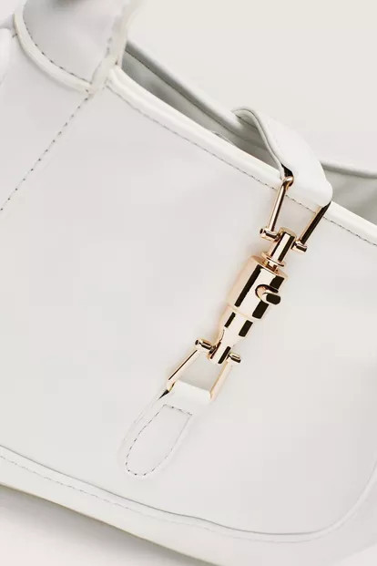 Faux Leather Clasp Closure Shoulder Bag | Nasty Gal (US)