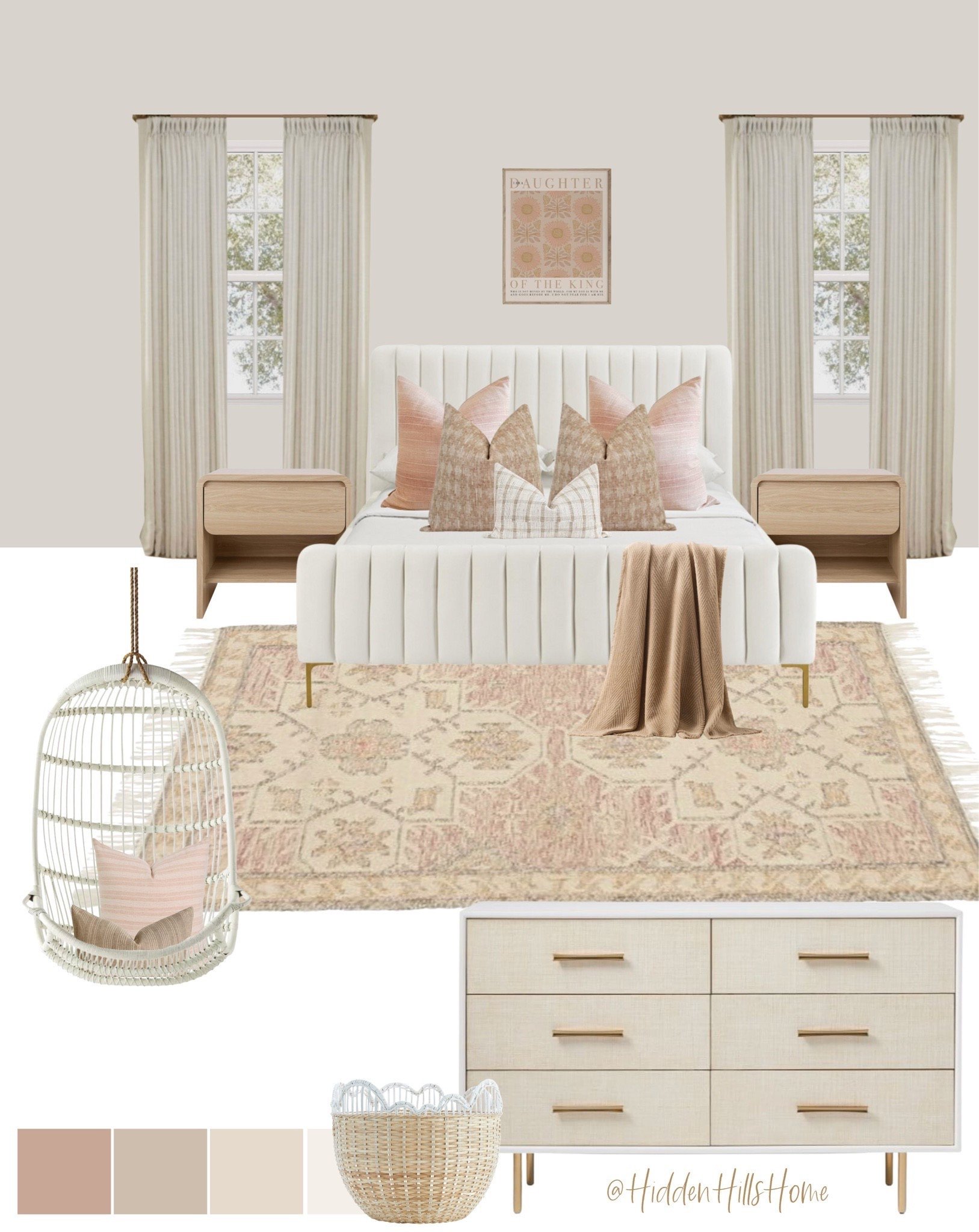 Teen girls bedroom decor, girls room decor mood board, pink and cream girls bedroom decor ideas, girls room Inspo, Tween bedroom design #bedroom #girlsroom

#LTKHome #LTKSaleAlert #LTKKids