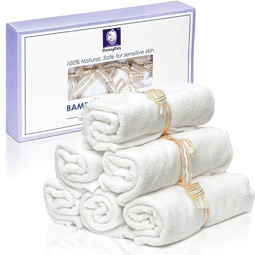 Bamboo Washcloths Baby Organic - Hypoallergenic 2 Layers Ultra Soft, Thick and Luxurious Natural ... | Amazon (US)