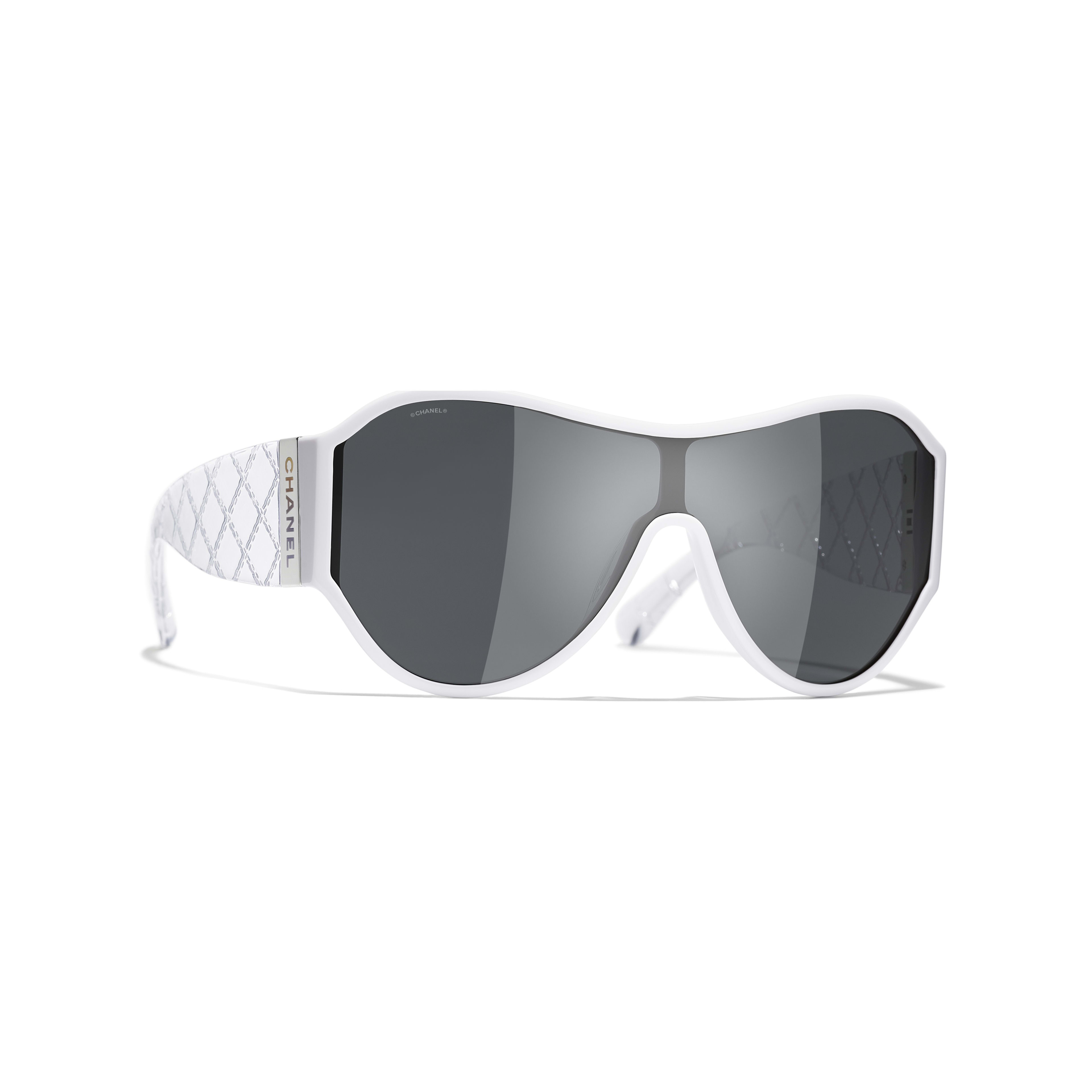 Shield Sunglasses White eyewear | CHANEL | Chanel, Inc. (US)