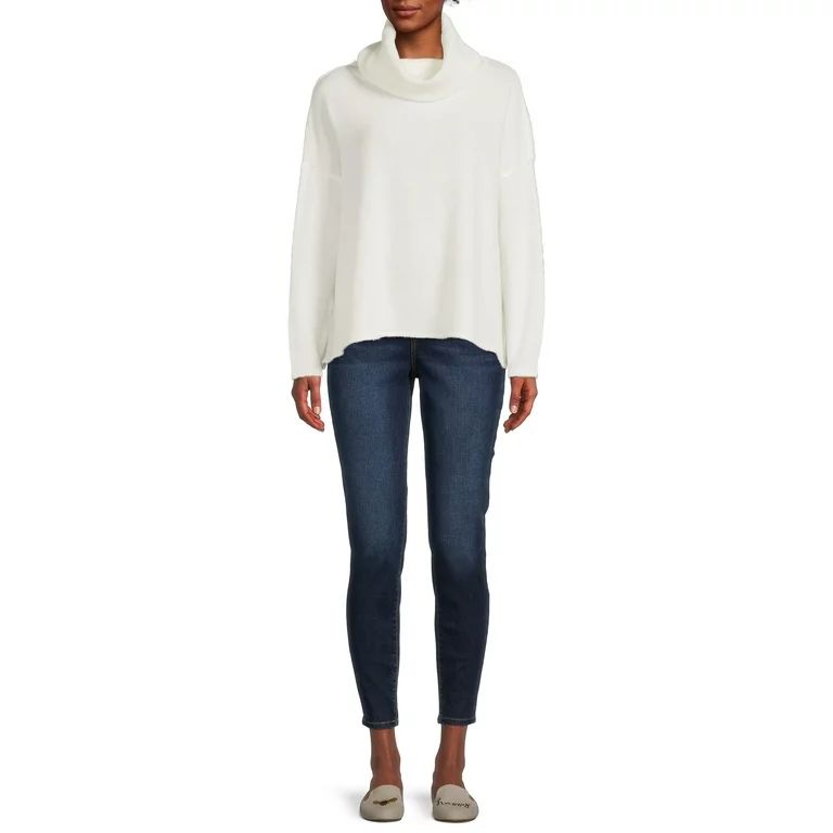 Dreamers by Debut Womens Cowl Neck Pullover Long Sleeve Sweater - Walmart.com | Walmart (US)