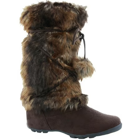EZGD Blossom Talia-Hi Women Ladies Mukluk Faux Fur Mid Calf Warm Winter Snow Boots Brown Size 11 | Walmart (US)