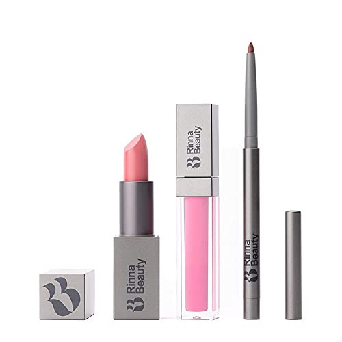 Rinna Beauty Icon Lip Kit - Pinky - All-in-one Lip Kit Includes Lipstick, Lip Gloss, and Lip Liner - CANDY PINK look - Vegan, Long-lasting, Anti-aging & Moisturizing, Cruelty-Free - 1 each | Amazon (US)