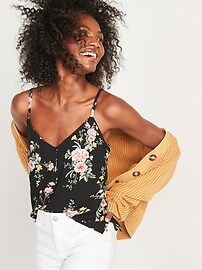 V-Neck Button-Front Cami for Women | Old Navy (US)