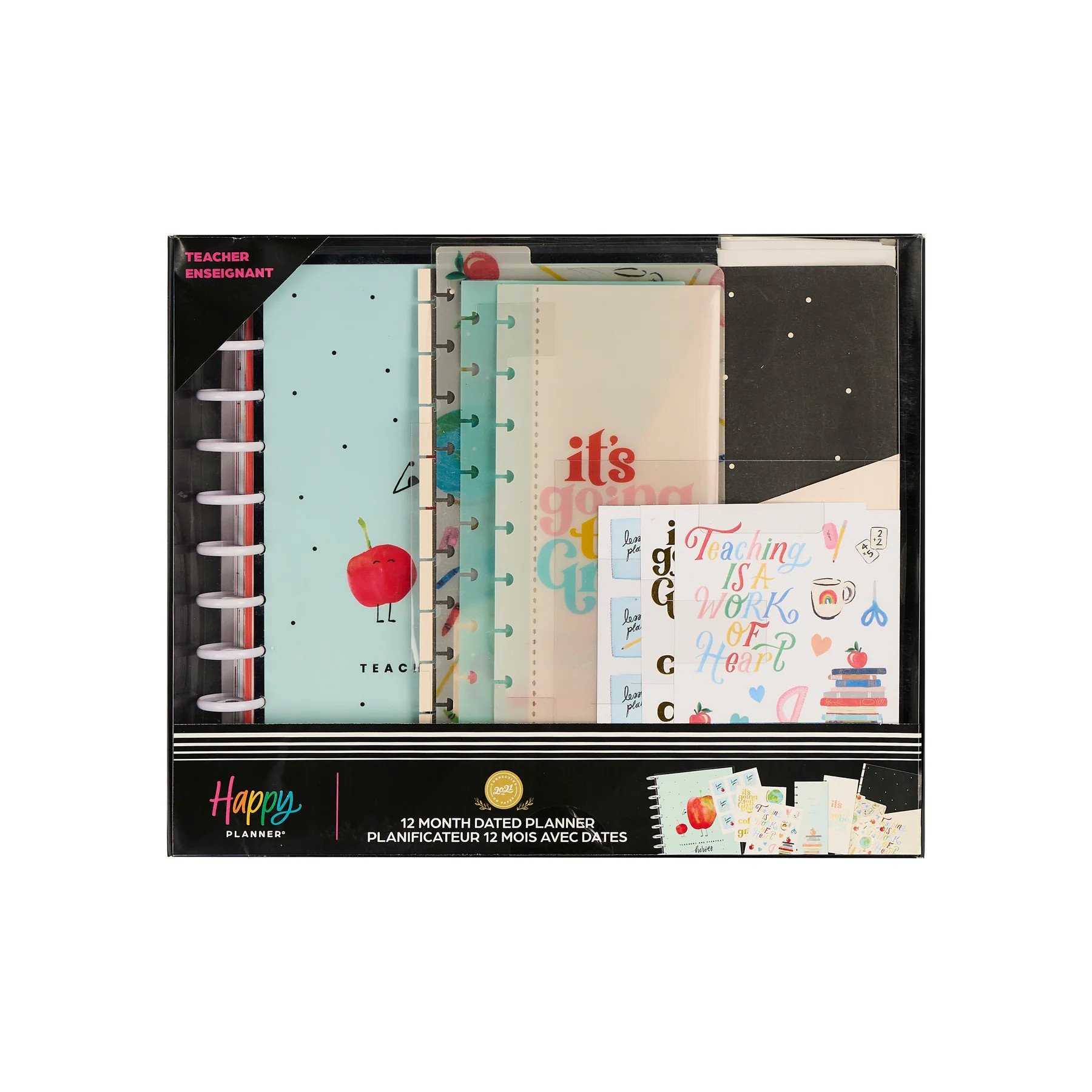 2026\u20132027 Bright Lessons - Big Teacher Planner Box Kit - 12 Months | Happy Planner