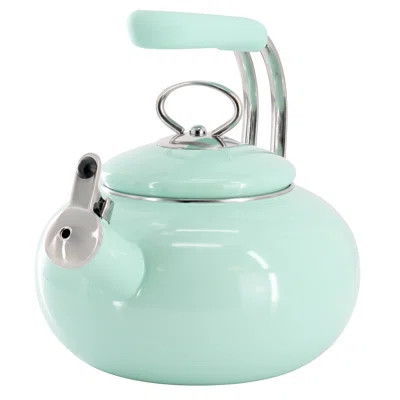 Martha Stewart 1.5 Quart Enamel on Steel Tea Kettle in Martha Blue | Wayfair North America