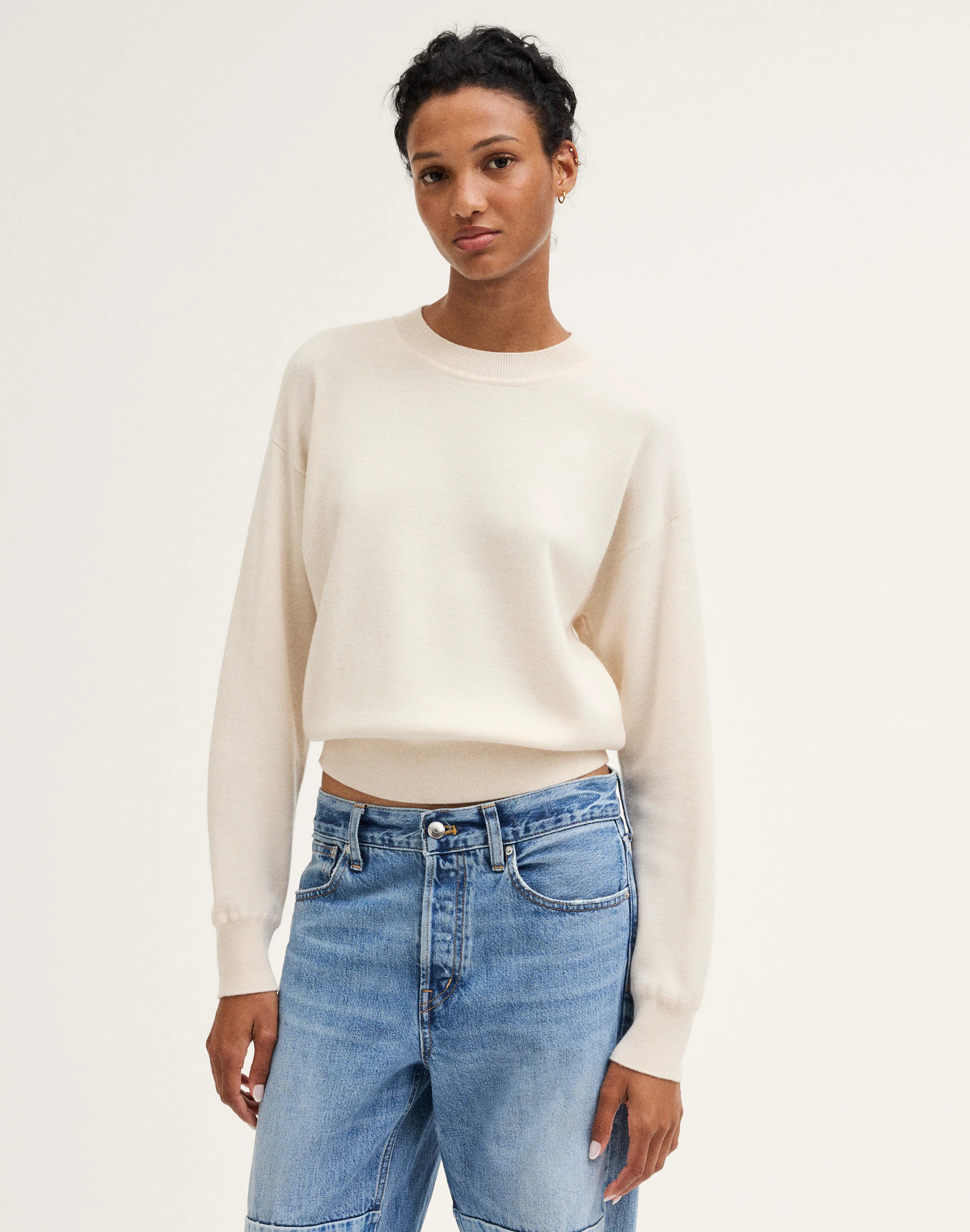 The Casey Crewneck Sweater in Merino-Silk Blend | Madewell