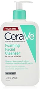 CeraVe Foaming Facial Cleanser | Daily Face Wash for Oily Skin with Hyaluronic Acid, Ceramides, a... | Amazon (US)