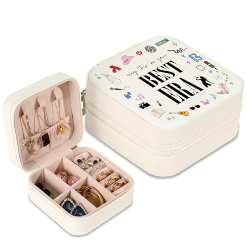 GIFTSFARM Jewelry Box, Small Jewelry Case for Taylor Fans, Taylor Gifts Merch, Portable Jewelry C... | Amazon (US)