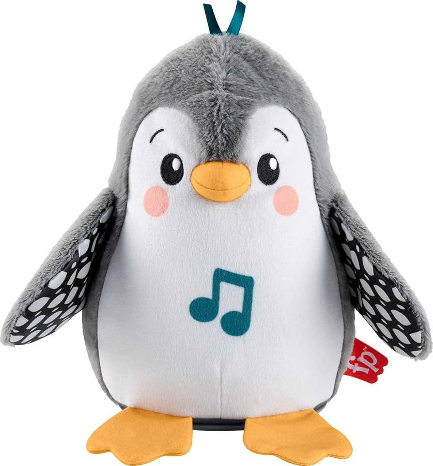 Fisher-Price Baby Tummy Time Toy Flap & Wobble Penguin, Plush with Music & Motion for Sensory Pla... | Amazon (US)