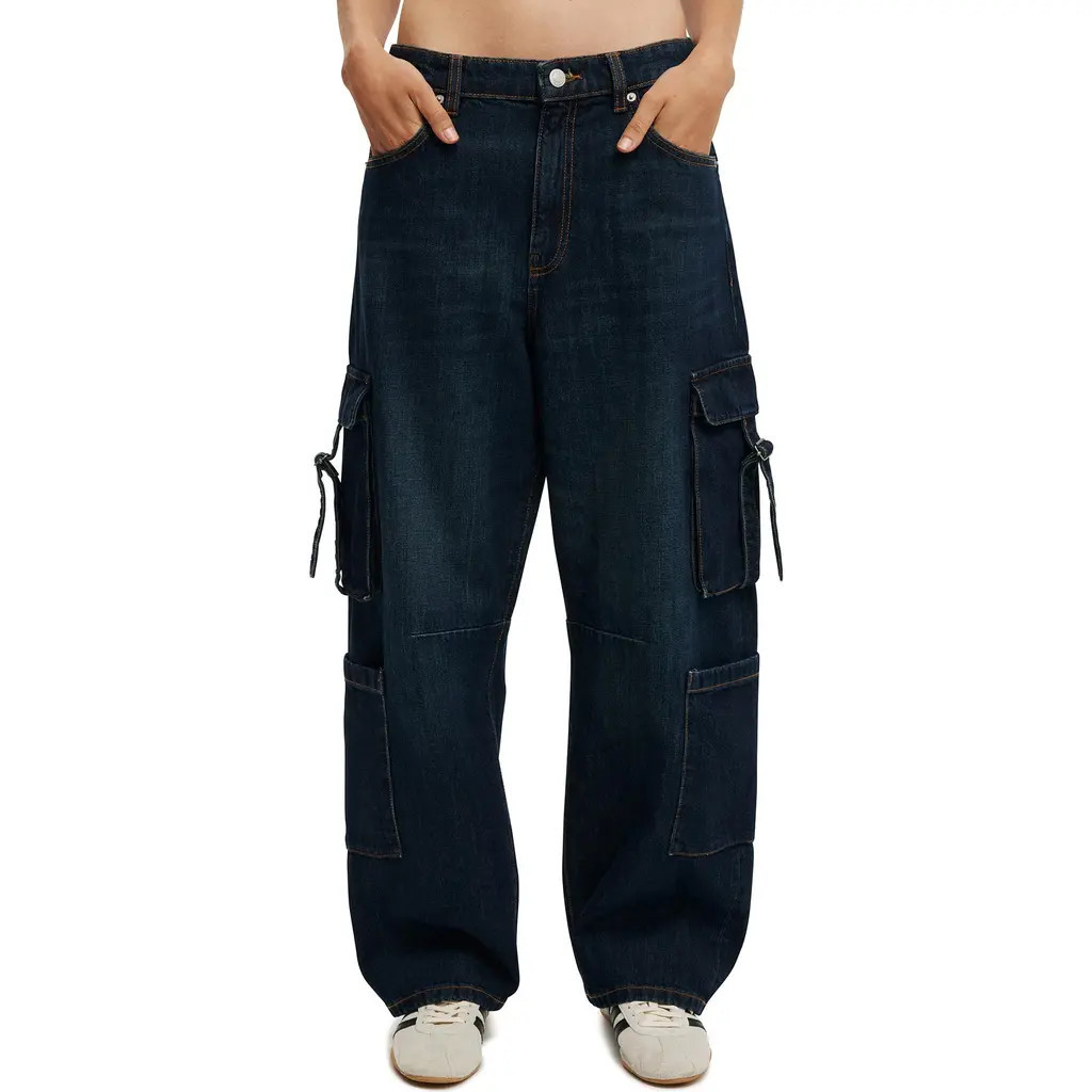 Cotton On Women's Barrel Jean in Cargo Era Blue at Nordstrom, Size 20 | Nordstrom