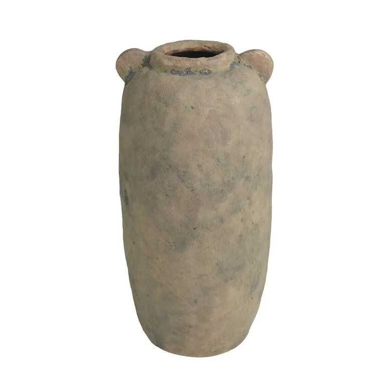 DecMode 16" Distressed Terracotta Brown Ceramic Vase - Walmart.com | Walmart (US)