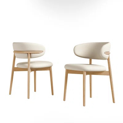 Mid-Century Modern wood feet Dining Chair (Set of 2) – Stylish Wooden Chairs for Dining Room, Kitchen, or Living Room, Comfortable & Durable, Easy to | Wayfair North America