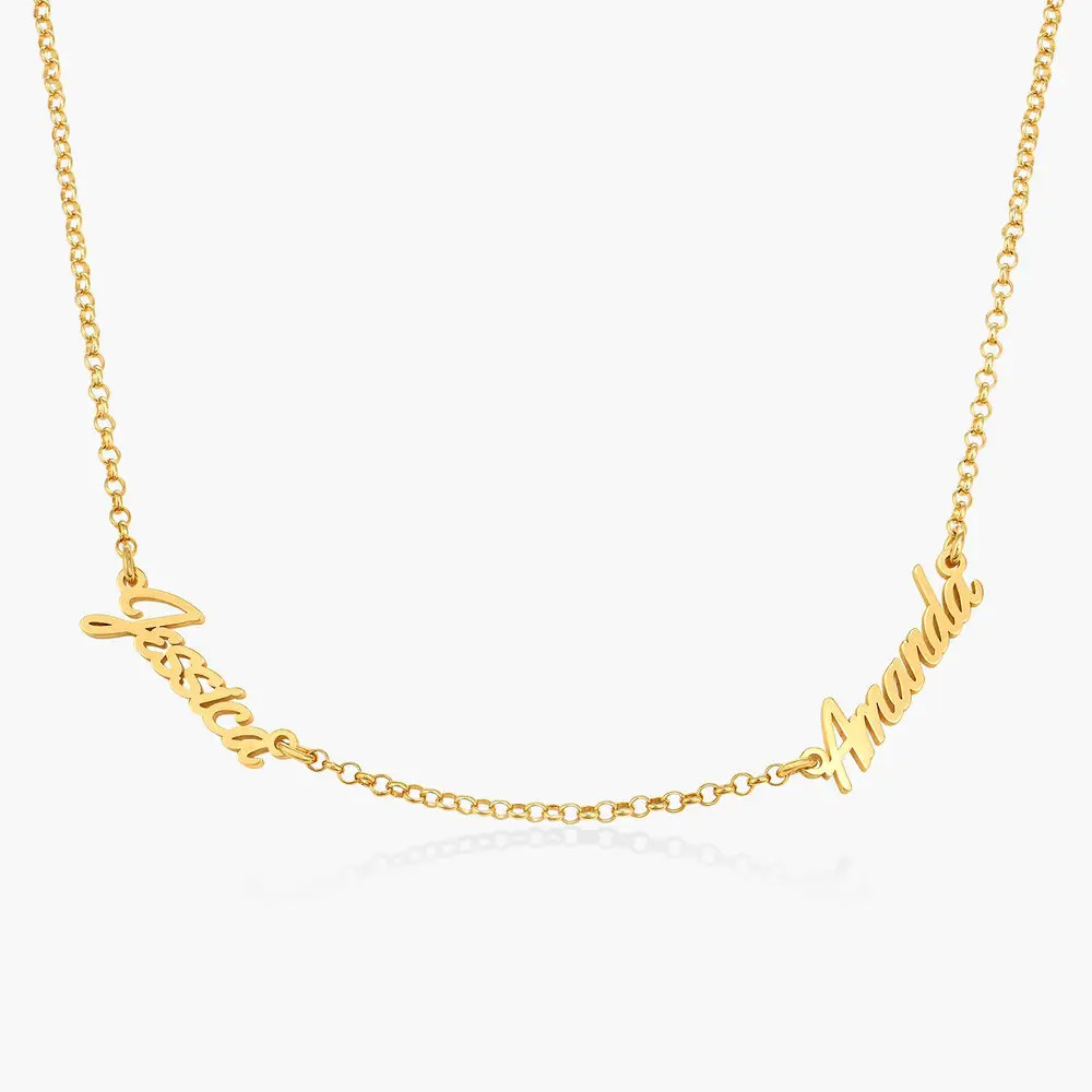 Real Love Multiple Name Necklace - Gold Vermeil | Oak & Luna (US)