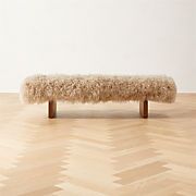Socca Modern Taupe Upholstered Bench 67'' + Reviews | CB2 | CB2