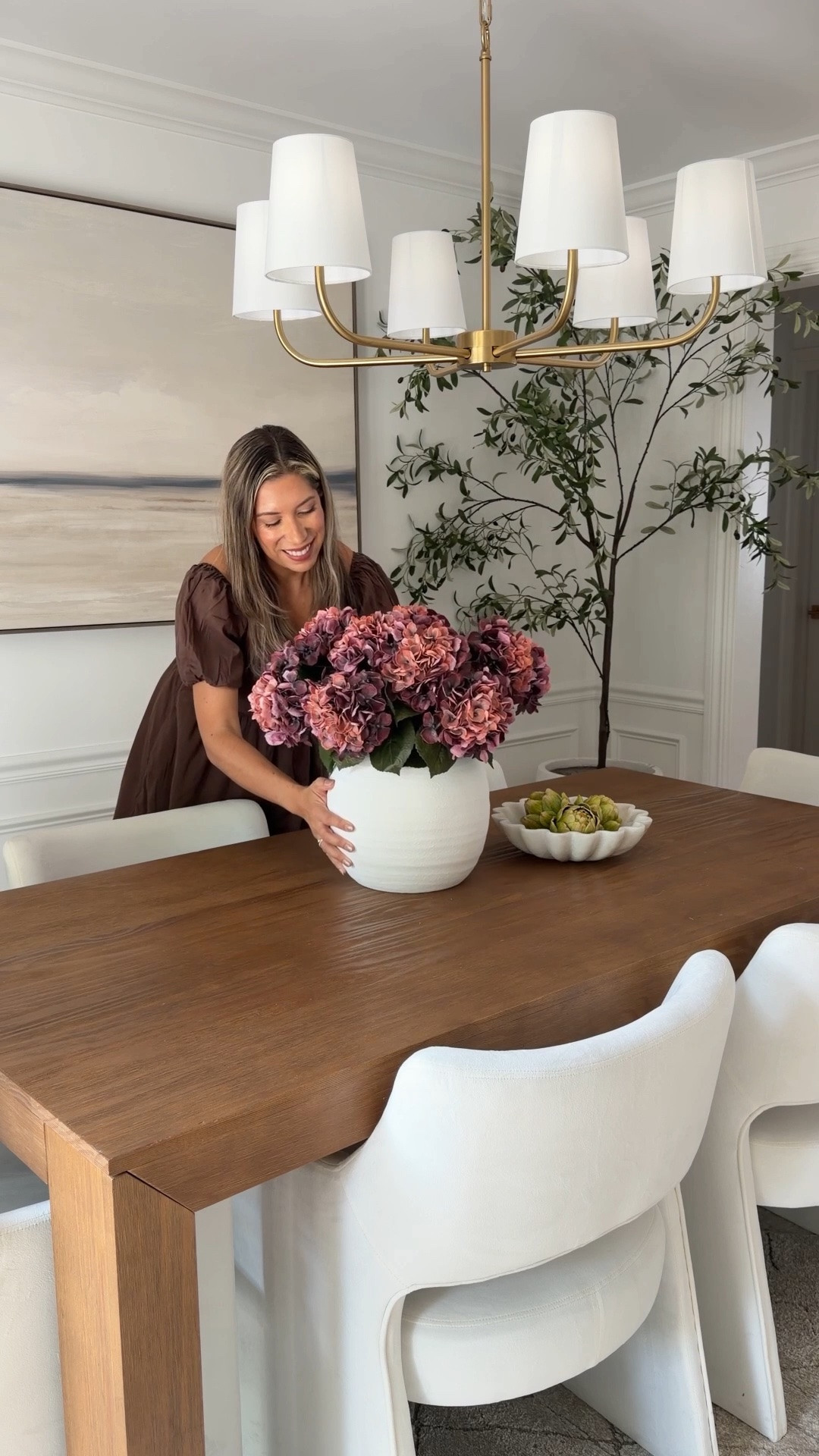 Our dining room is officially ready for fall. 🤎🍂 

I kept it simple by mixing warm tones with pieces I already had, and I love how cozy and elevated the entire space feels. 😍

Everything from the rug and chairs to the finishing touches is linked here! ⬇️ #LTKFind

#LTKHome #LTKSeasonal #LTKSaleAlert #LTKHome