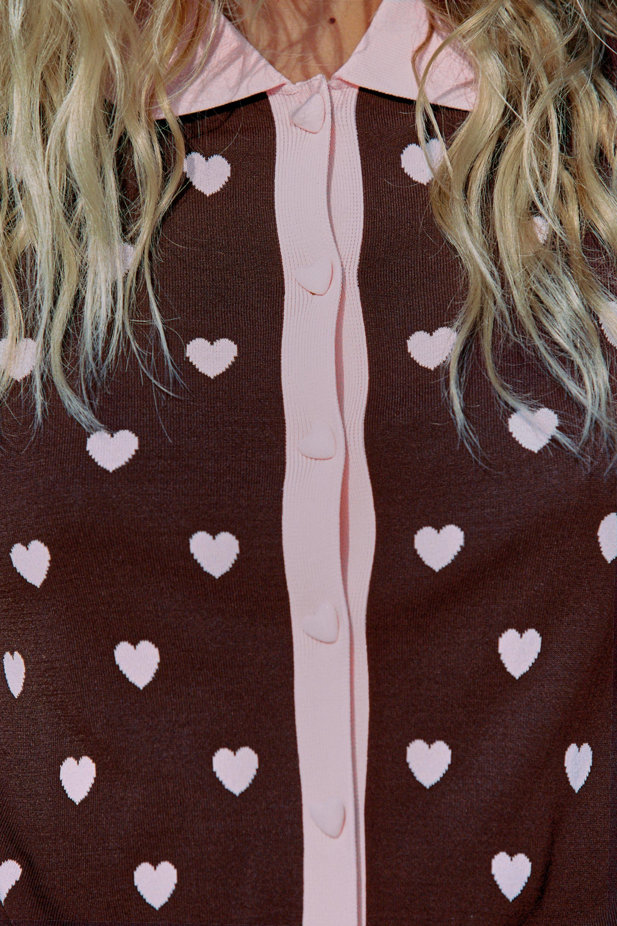 SHORT SLEEVE HEART CARDIGAN | Zara US