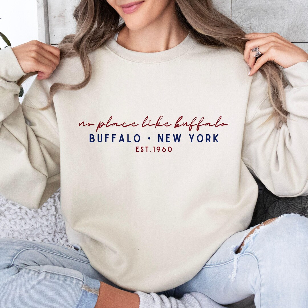 No Place Like Buffalo Cursive Script Crewneck Sweatshirt - Etsy | Etsy (US)