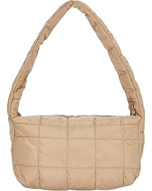 Puffer Handbag for Women-Candy Colored Small Quilted Down Padded Satchel Bag for Shopping,Travel | Amazon (US)