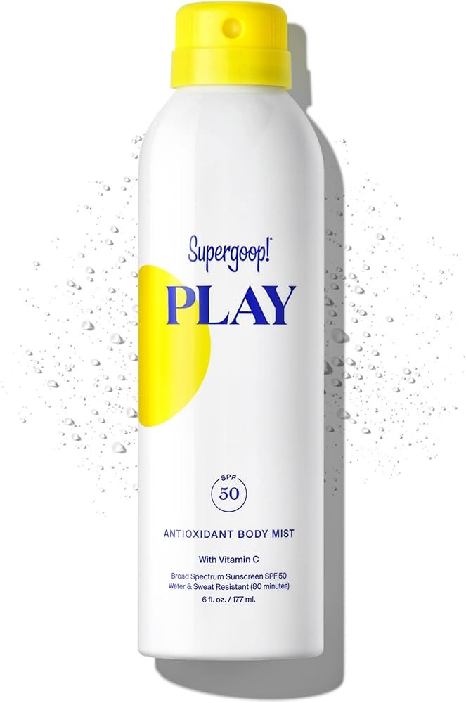 Amazon.com: Supergoop! PLAY Antioxidant Body Mist w/ Vitamin C, 6 fl oz - SPF 50 PA++++ Broad Spe... | Amazon (US)