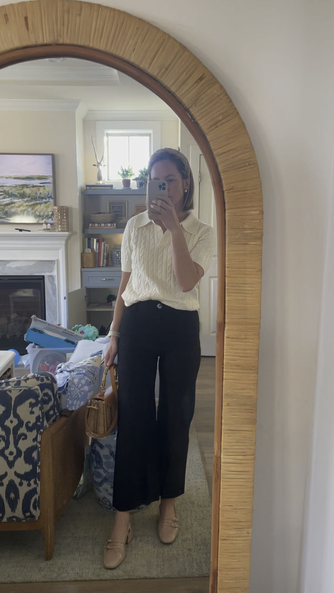 Colette wide leg pants, cable knit polo, sezane mary janes. Anthropologie Amazon finds classic outfit preppy

#LTKshoecrush #LTKstyletip #LTKfindsunder50