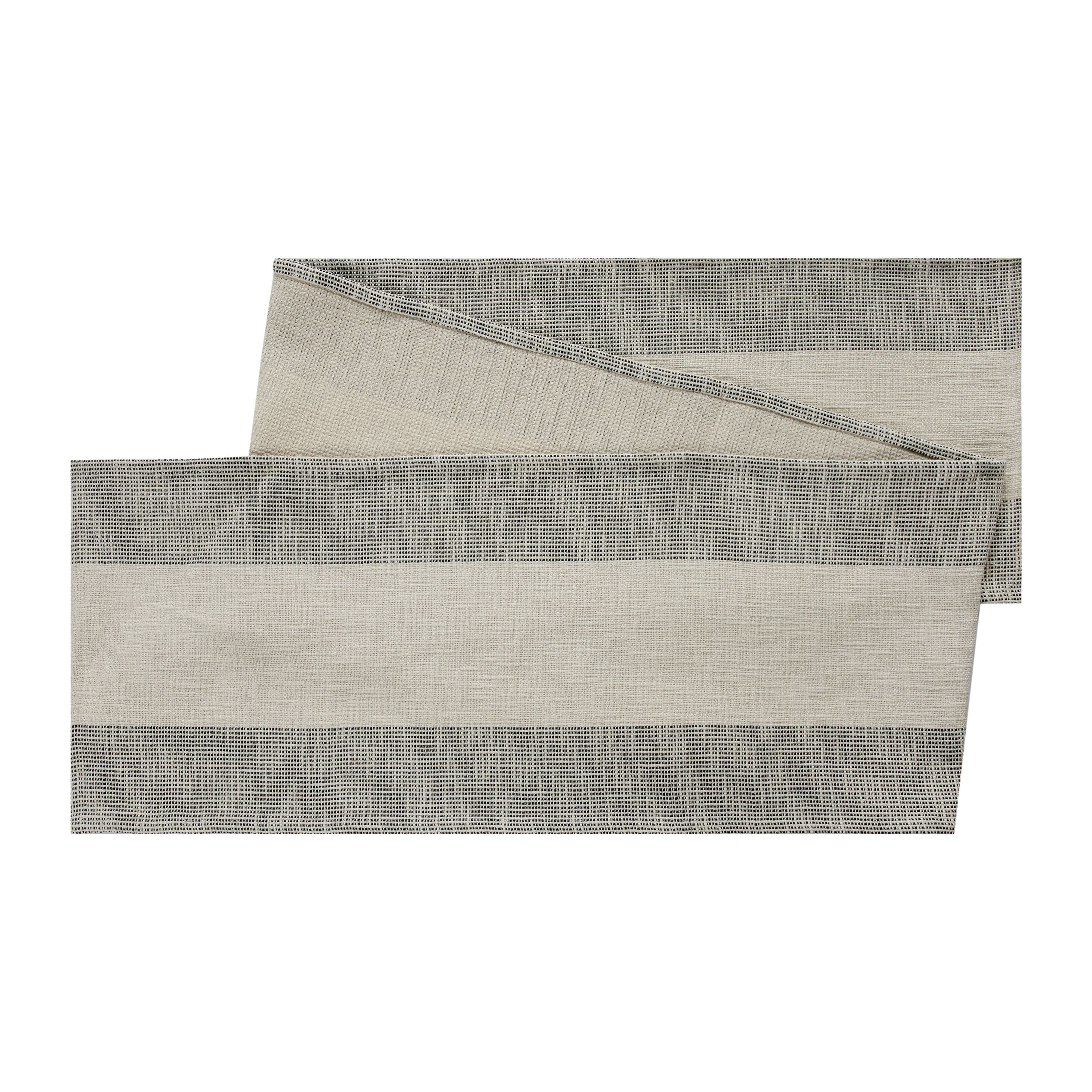 Better Homes and Gardens Jett Stripe Cotton Woven Table Runner - Black and White - 14" x 90" | Walmart (US)