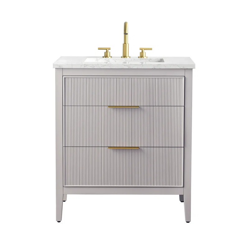 Bilroy 30'' Single Bathroom Vanity with Engineered Stone Top | Wayfair North America