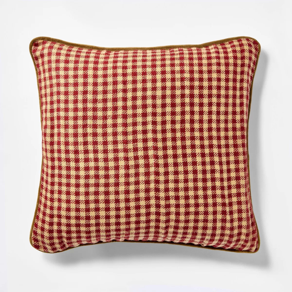 20"x20" Gingham and Velvet Reverse Throw Pillow - Threshold™ designed with Studio McGee | Target