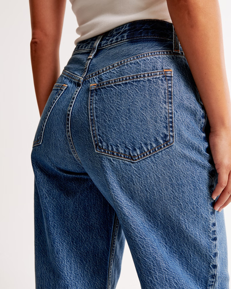 Women's Curve Love High Rise Tapered Loose Jean | Women's Bottoms | Abercrombie.com | Abercrombie & Fitch (US)