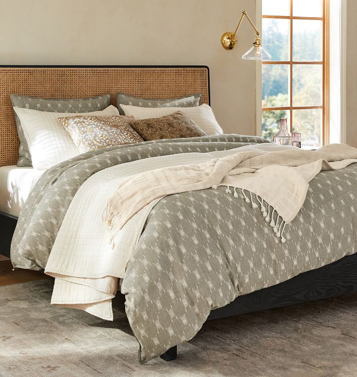 Handwoven Ikat Cotton Duvet & Shams | Rejuvenation