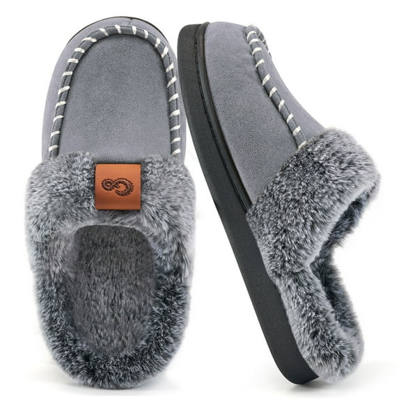 Ecetana Slippers for Women Fuzzy Slippers Memory Foam Anti-slip House Shoes | Walmart (US)