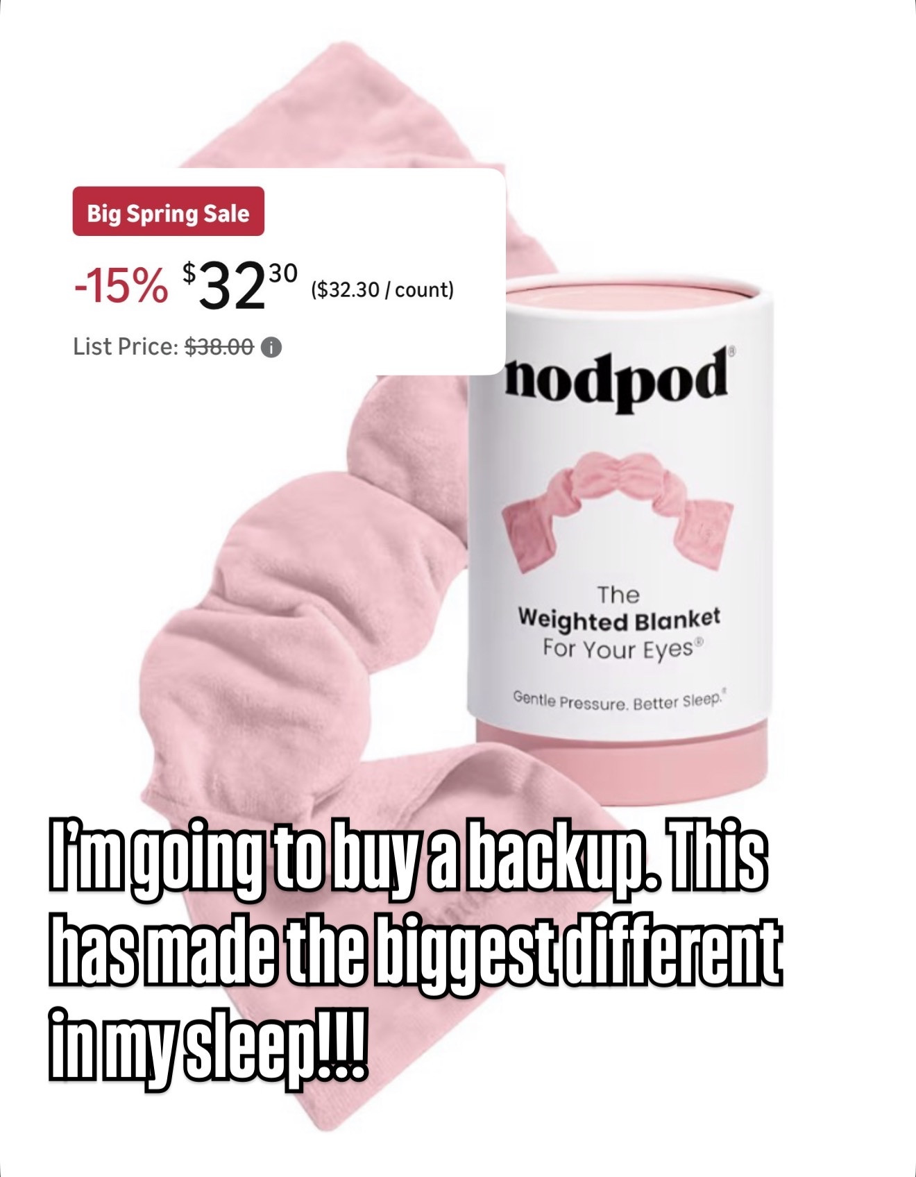 The NOD POD has made a huge difference in my sleep! Grab one for yourself  in the Amazon Spring Sale!

#sleep #Amazonspringsale 

#LTKSaleAlert #LTKselfcare #LTKOver40