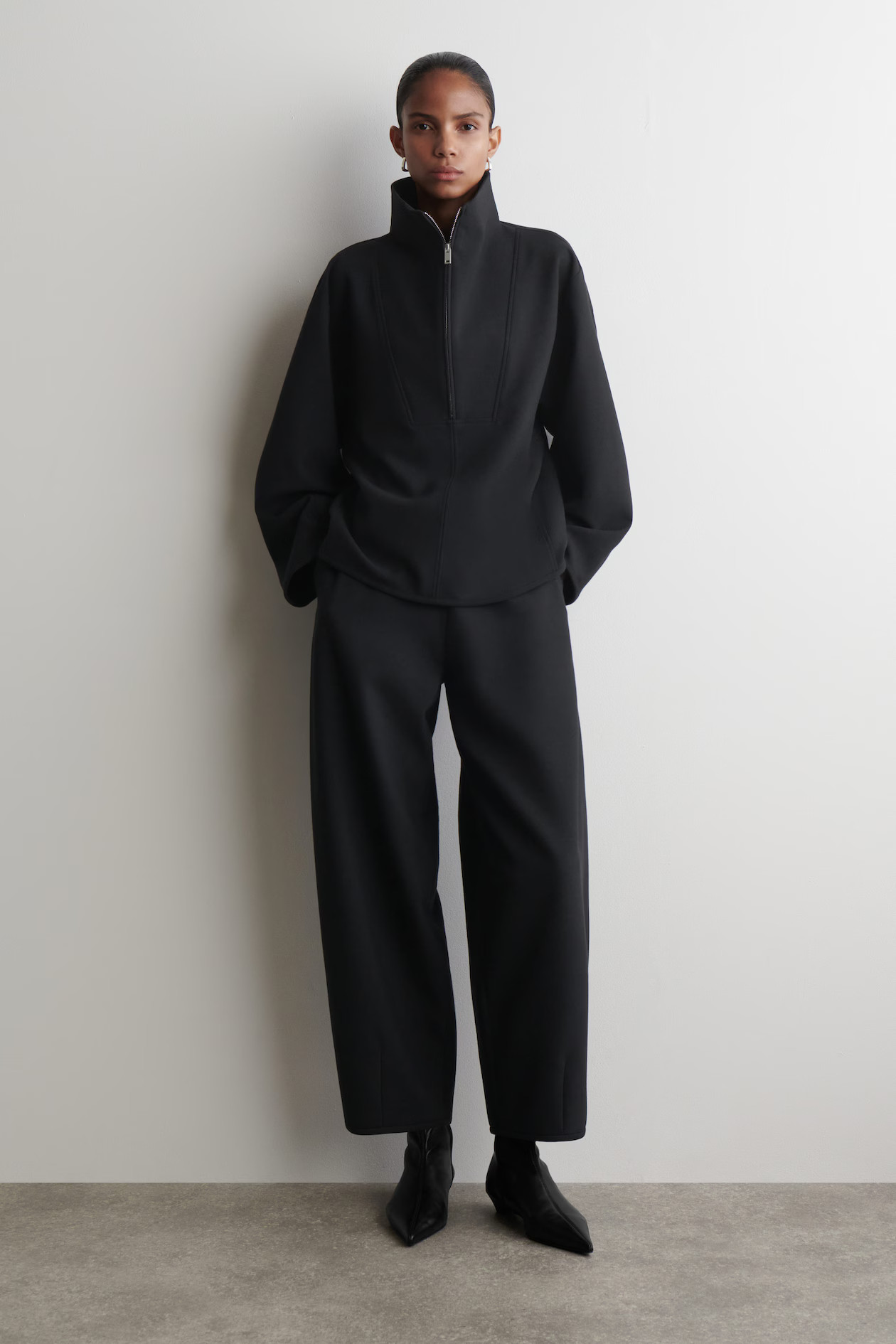 BARREL-LEG PANTS - CHARCOAL | COS US | COS (US)