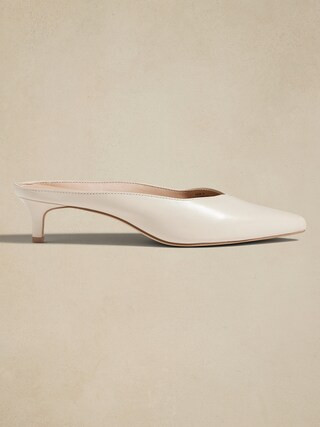 Leather Low-Heel Mule | Banana Republic Factory