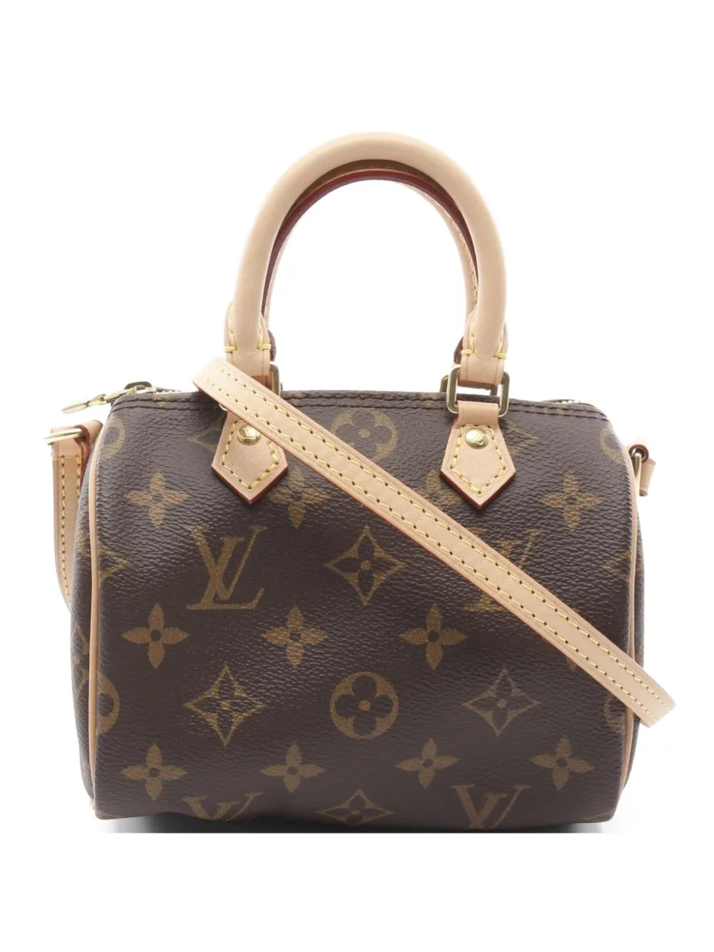 Louis Vuitton Pre-Owned 2020 nano Speedy handbag - Brown | Farfetch Global